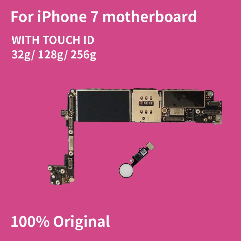 Для iPhone 7 материнская плата с сенсорным идентификатором оригинальные