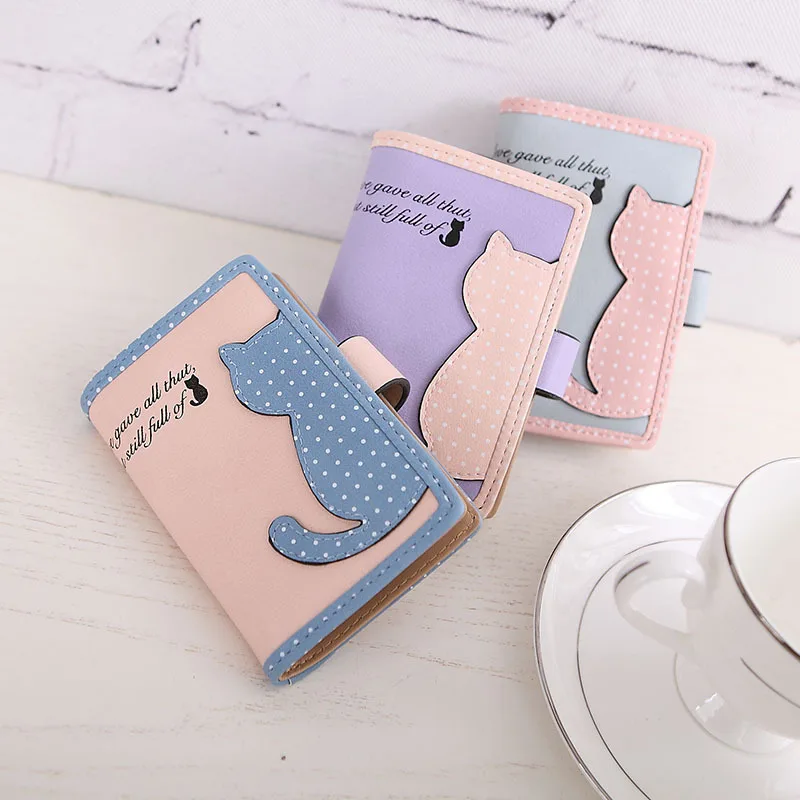 20 карт из искусственной кожи Для женщин держатель для модные каваи милый кот