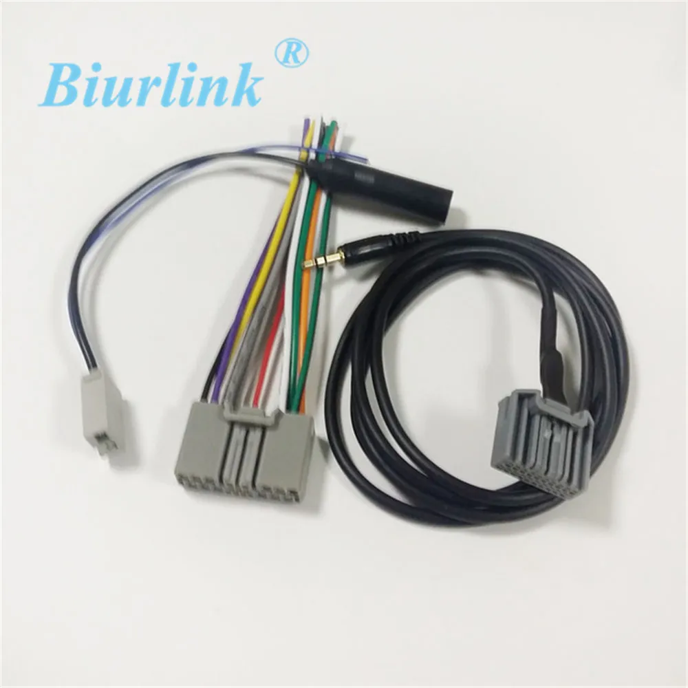 

Biurlink Car CD Aux Cable With Antenna Power Cable Harness Adapter For Honda CRV Civic