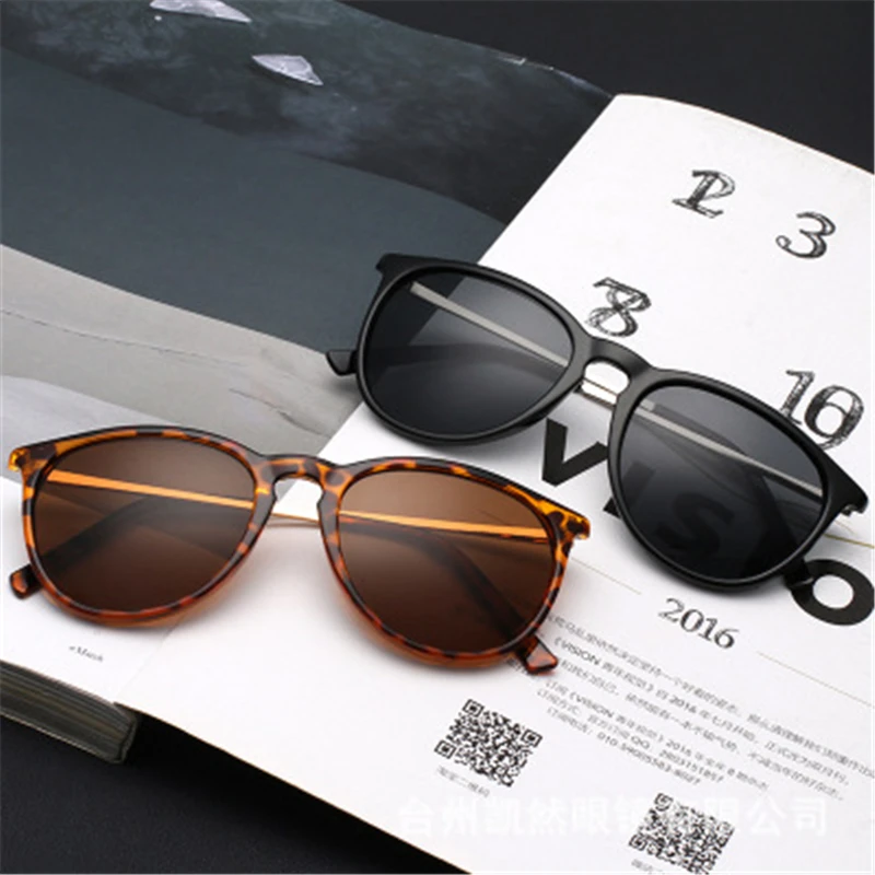 Женские круглые солнцезащитные очки Oculos De Sol Femininos брендовые металлические