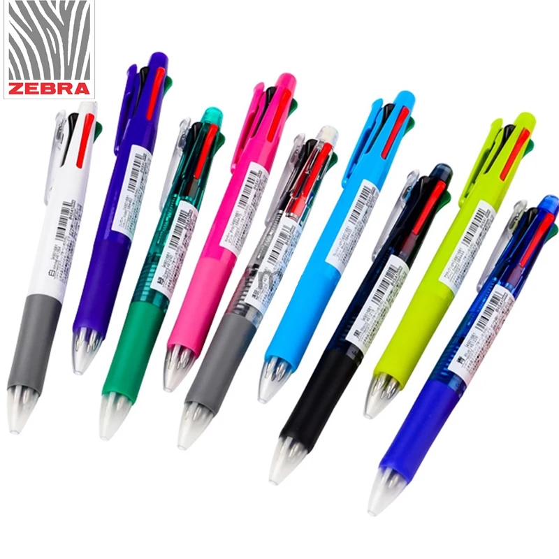 Ручка шариковая Zebra B4SA1 5 в 1 0 7 мм 4 цвета с зажимом механические карандаши 3