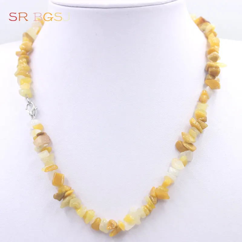 Free Shipping 18inch 7-8mm Natural Gems Stone Chips Beads Women Bohemian Necklace | Украшения и аксессуары