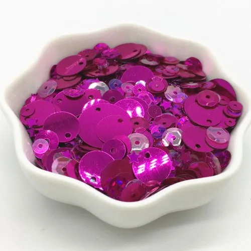 Rose mix size 30g Пайетками 3-30 м смешивания Размеры плоские круглые чашки цветок Свободные ПВХ конфетти из блесток швейных ремесел блестка свадебные DIY аксессуары 30 г - Цвет: Rose mix size 30g