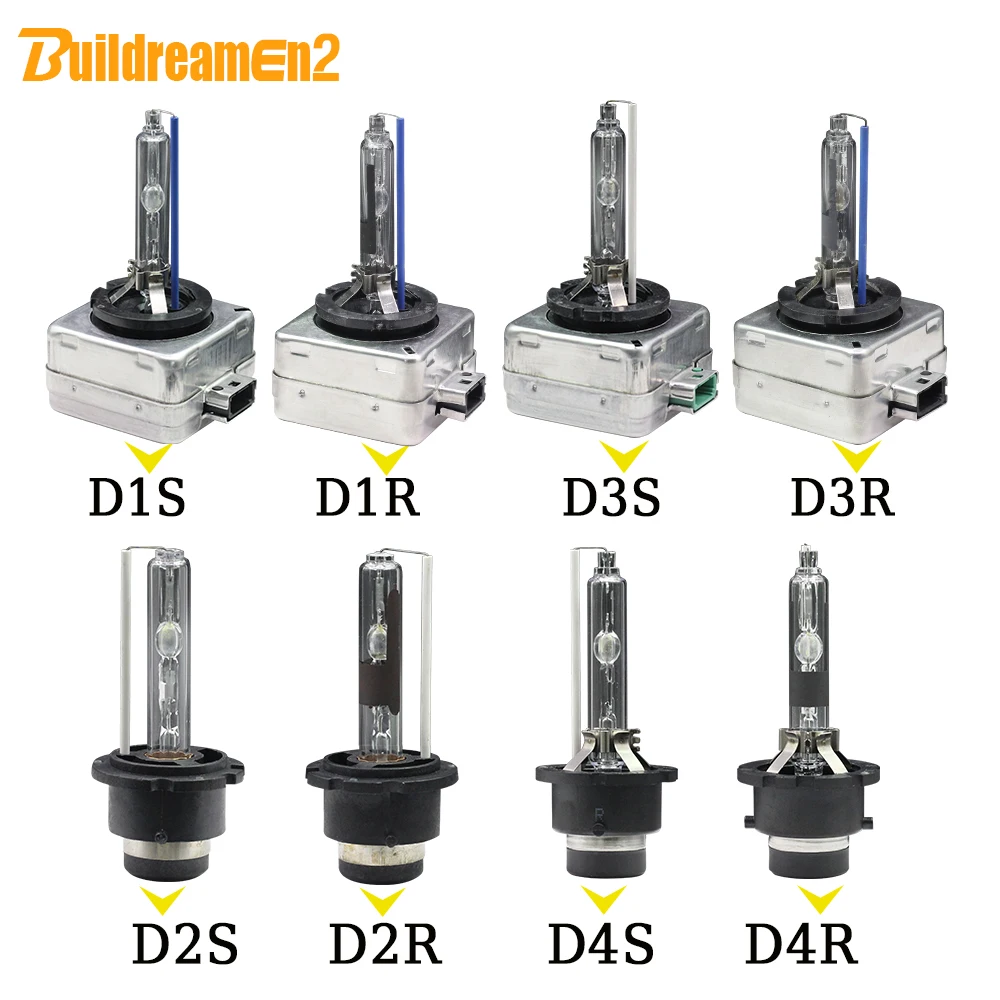 Buildreamen2 2X35 Вт HID ксеноновая лампа D1S D1C D2S D2C D2R D3S D3R D4S D4R 4300K 6000K 8000K 12 В Автомобильная
