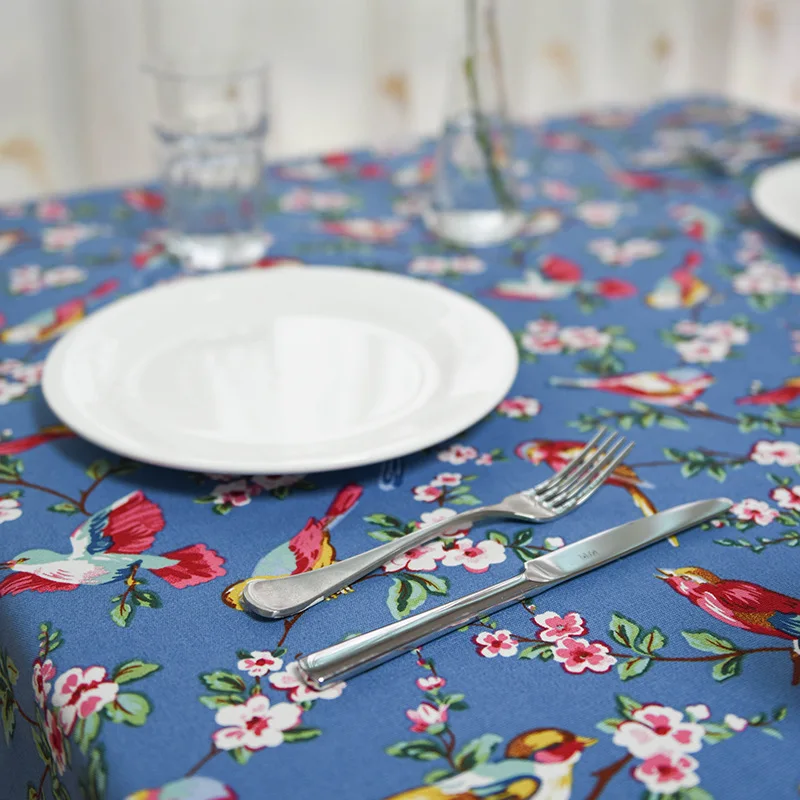 Высококачественная плотная холщовая скатерть из хлопка комплект Иволга для