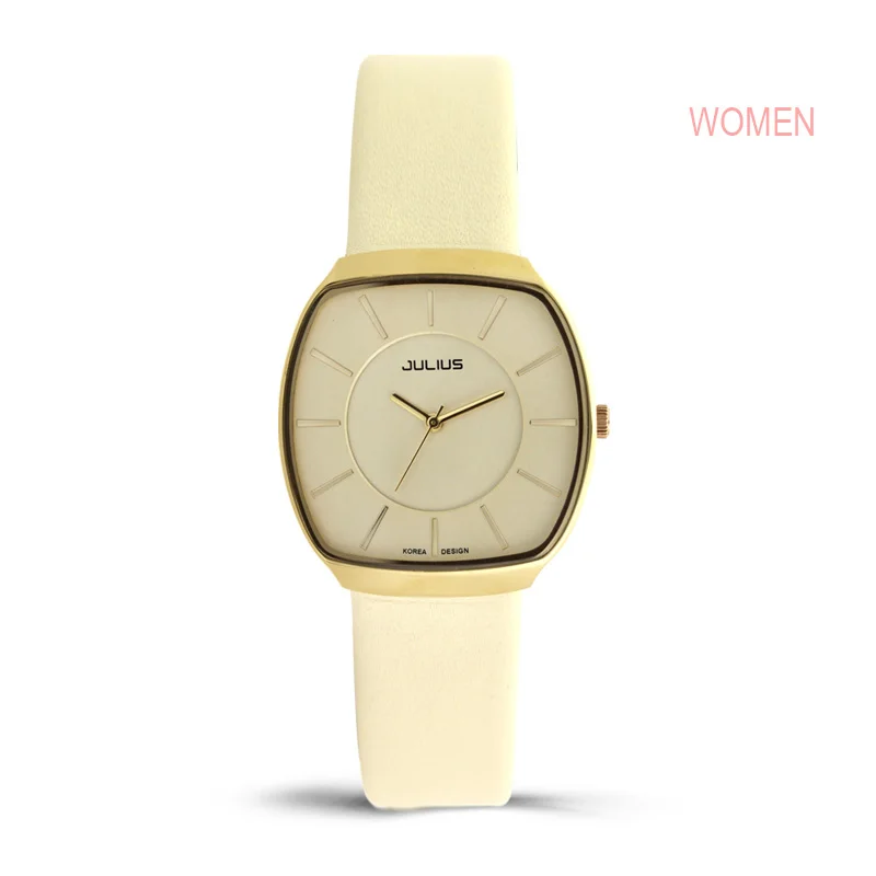 Бренд женщин Юлий Часы аналоговый Дисплей кварцевые наручные часы класса люкс