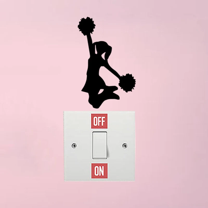 Виниловая наклейка на стену для спальни Cheerleader 6SS0262|sticker switch|wall sticker switchwall |