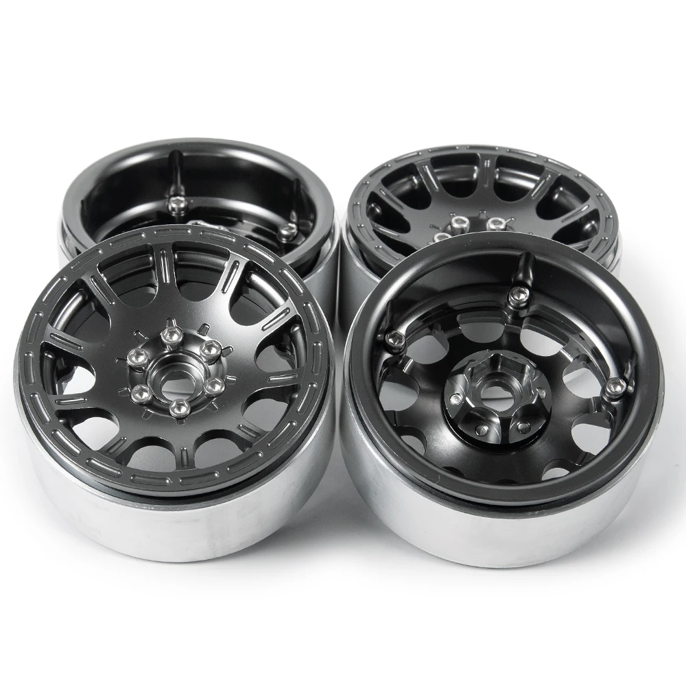 

AXSPEED 2.2 inch Beadlock Wheel Rims #25 tide color for Axial Wraith 90018 1/10 RC Crawler Car