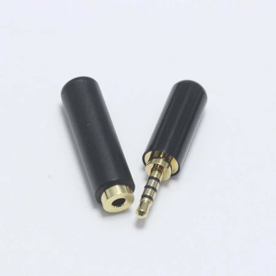 Eclyxun 1 пара 2 5 мм 4-полюсный аудио штекер/гнездовой разъем стерео для телефона