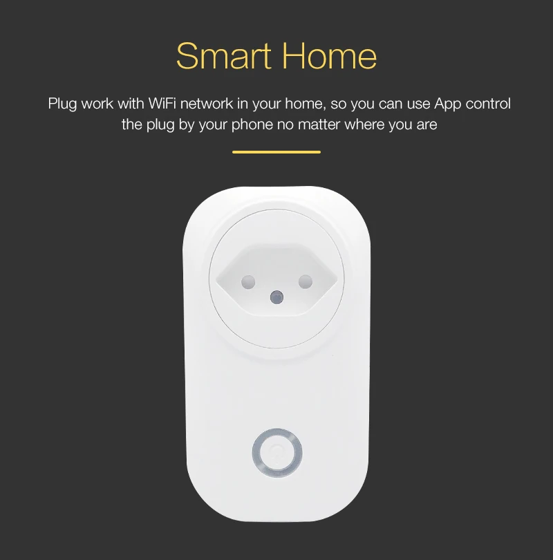 Умная швейцарская вилка 16A Switzerland Wifi розетка Голосовое управление работает с Google Home Alexa IFTTT Tuya Smart life APP