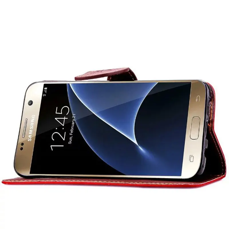 Роскошный кошелек Флип PU кожаный чехол для телефона Samsung Galaxy S7 G930 G930F g930fd G9300 Duos