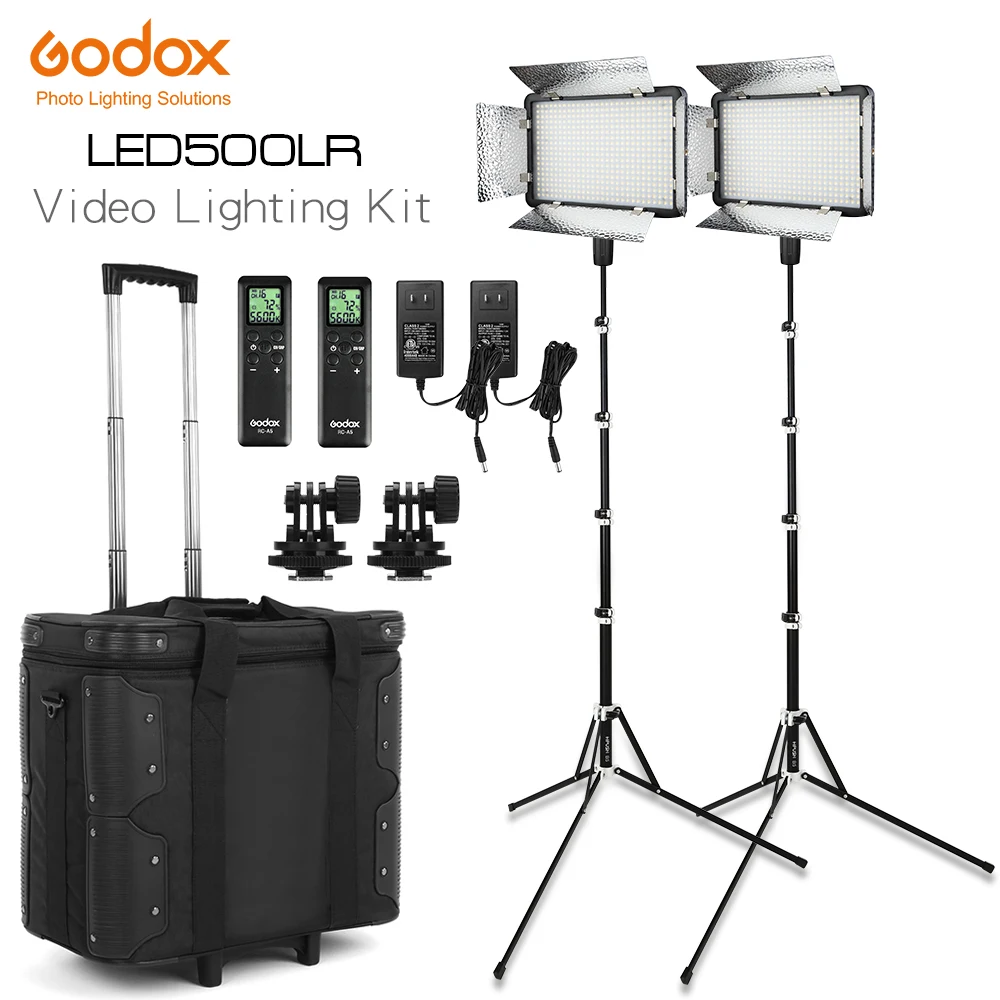 Свободная Светодиодная лампа для фотостудии 2X LED 500LRC 3300 5600K|godox led light|video lightgodox |
