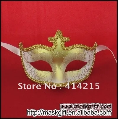 Лидер продаж 2016 белые и золотые маскарадные маски в венецианском стиле купить