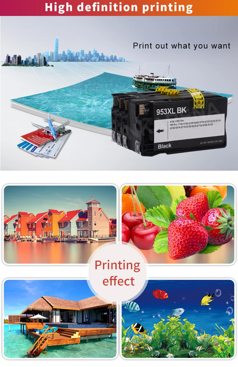 INKARENA 2 шт. в упаковке для hp 953XL 953 XL BK C M Y полный картридж для hp OfficeJet Pro 8210 8720 8730 8740 8710 P55250dw принтер