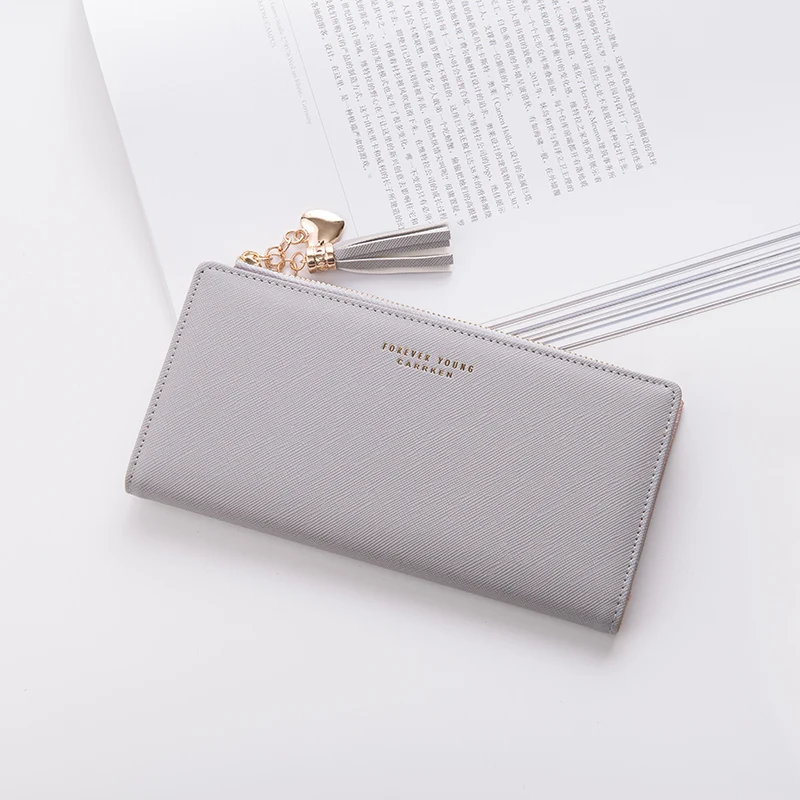 2019 новый женский кошелек модные длинные крест накрест кисточкой молнии милый