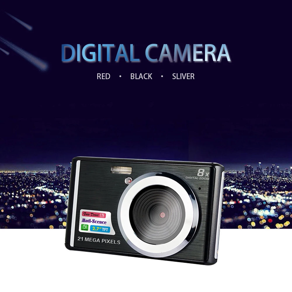 Новая 5.0MP HD экран 2,4 дюймов цифровая селфи камера CMOS Anti-shake1080P с 8-кратным цифровым зумом селфи камера цифровая видеокамера