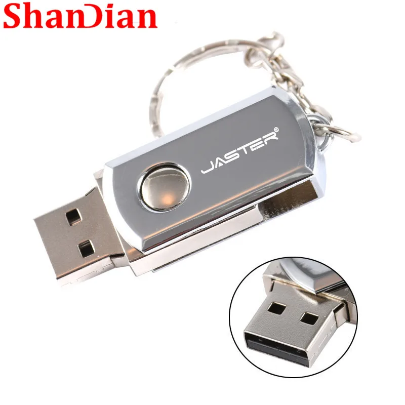 SHANDIAN USB 2 0 металлический брелок для ключей флэш накопитель 16 ГБ 32 64 128 флеш 4 Гб