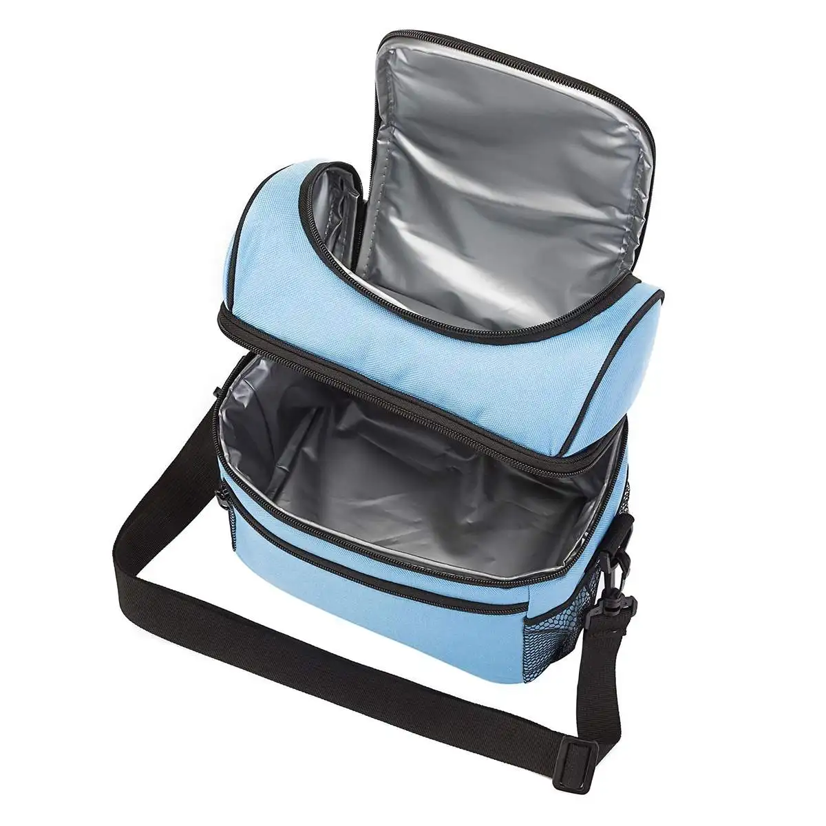 Double Layers Lunch Bag Reusable Insulated Thermal Bag Women Men Multifunctional Cooler Keeping Lunch Box Outdoor Carry Tote