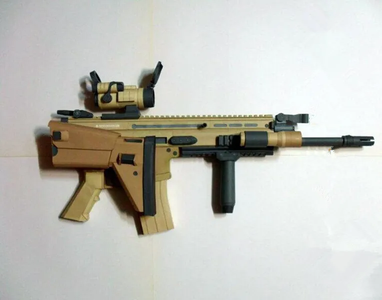 1:1 США FN снайперская винтовка пистолет Submachine Shot gun Paper Model Kit|Картонные