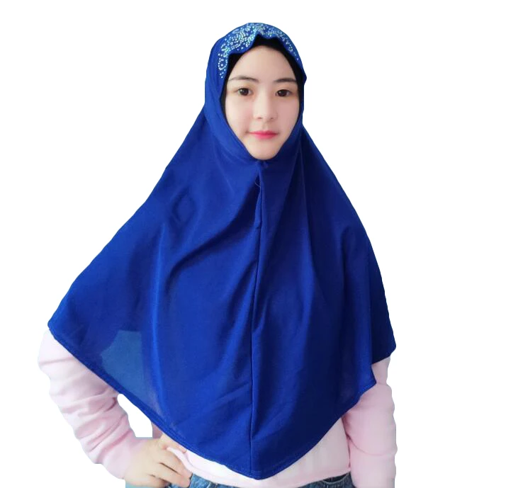 Мусульманский хиджаб шарф со стразами шали/тюрбаны женская голова полное