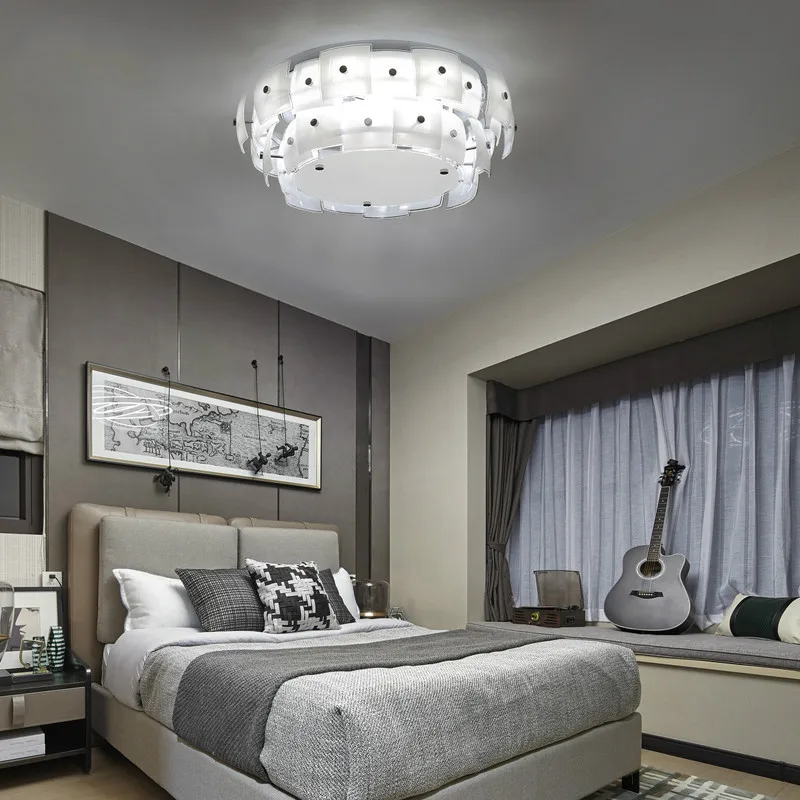 

Modern led living room ceiling lamp Nordic warm romantic glass bedroom room light round light restaurant light AP8231456