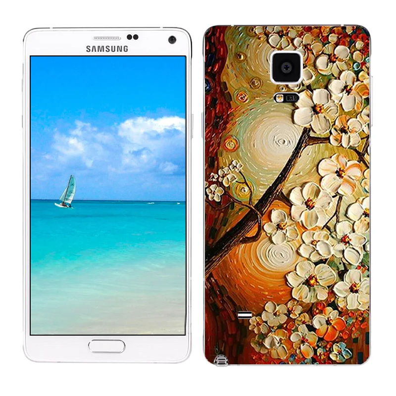 Мягкий чехол из ТПУ для Samsung Galaxy Note 4 N9100 силиконовая задняя крышка с масляной