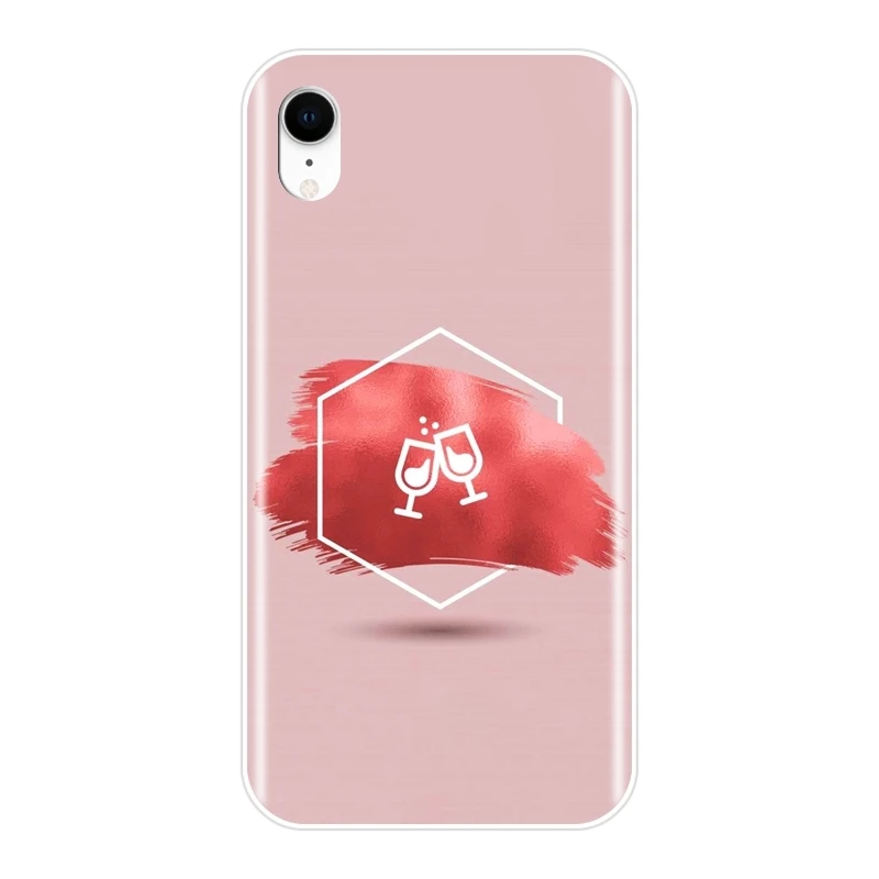 Phone Case For iPhone X XR XS MAX 8 7 6S 6 S Soft Silicone Pink Heart Airplane Queen Back Cover Apple Plus | Мобильные телефоны и