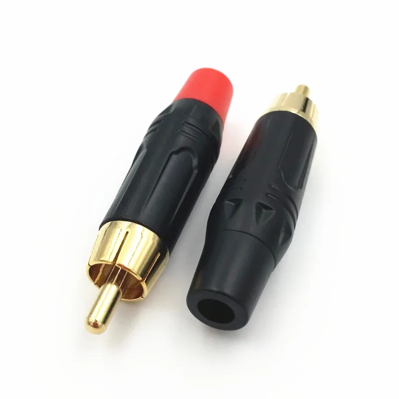 

10pcs/lot Golden Plated RCA Connector Plug Audio Male Connector