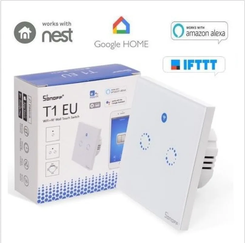 Настенный сенсорный светильник Sonoff T1 UK с Wi-Fi переключатель 1/2/3 Gang Touch/Wifi/433 RF/APP