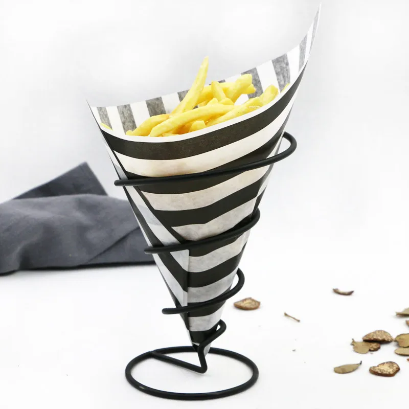 

100pcs Black/ blue Stripe design Food grade Oil Proof paper Wax Paper For Burger Fried Chicken Fries Bread Sandwich wrapping