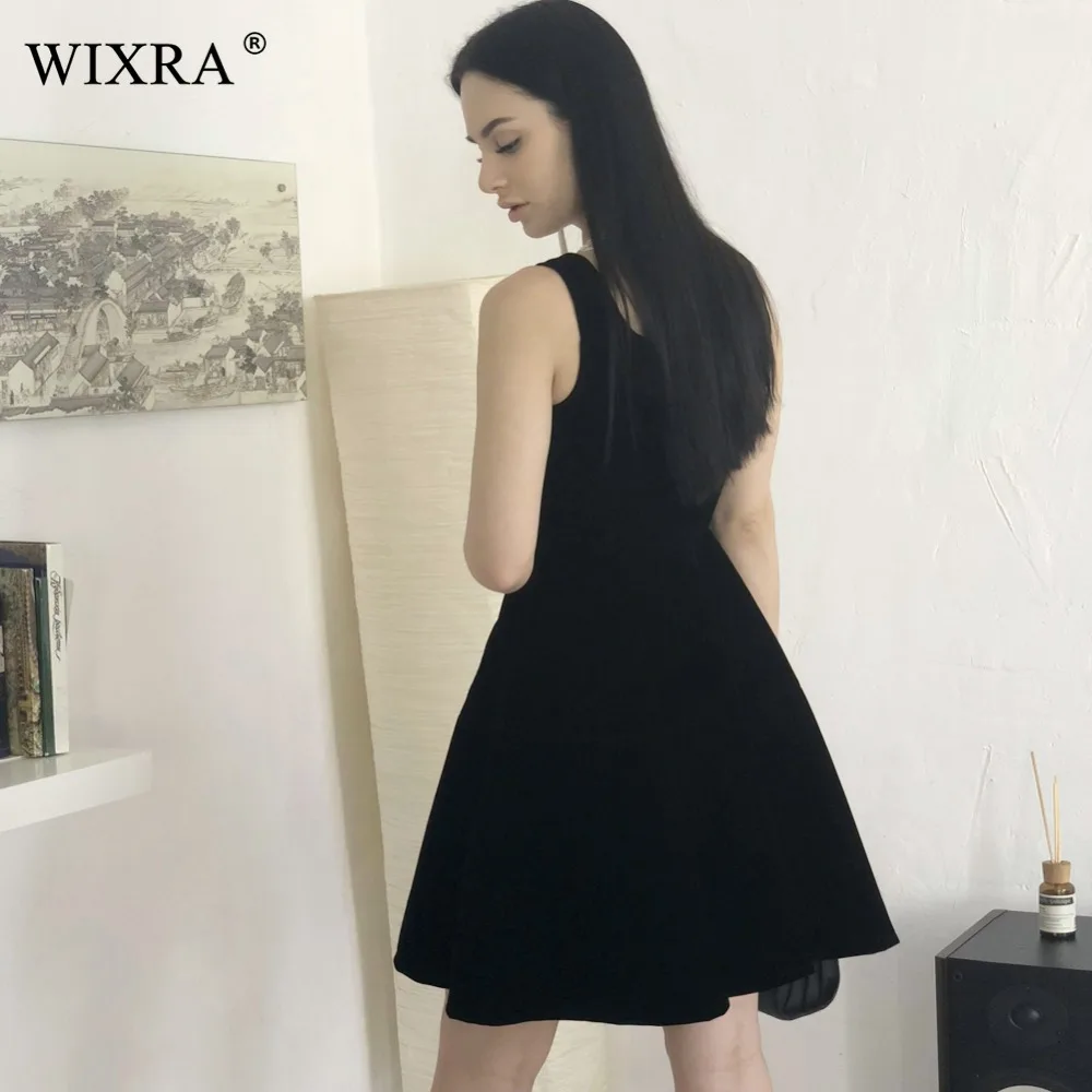 WIXRA, базовое платье на бретелях,, черное, с вырезом лодочкой, без рукавов, элегантное, а-силуэт, бальное платье, для женщин, сексуальное, весеннее, плиссированное, до колена, платья