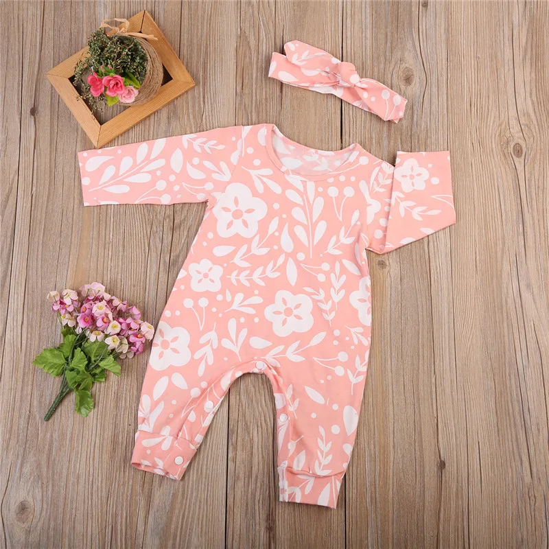 Милая Одежда для новорожденных девочек из 2 предметов 2017 г. Осенний розовый