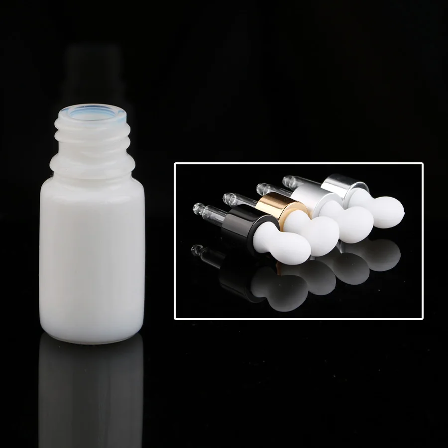 Merx Beauty оптовые продажи 24 шт 5 мл стеклянная капельница белая бутылка флакон с