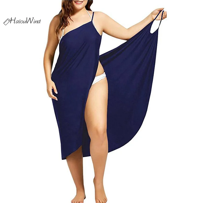 Летнее пляжное богемное платье накидка без рукавов с открытой спиной платья