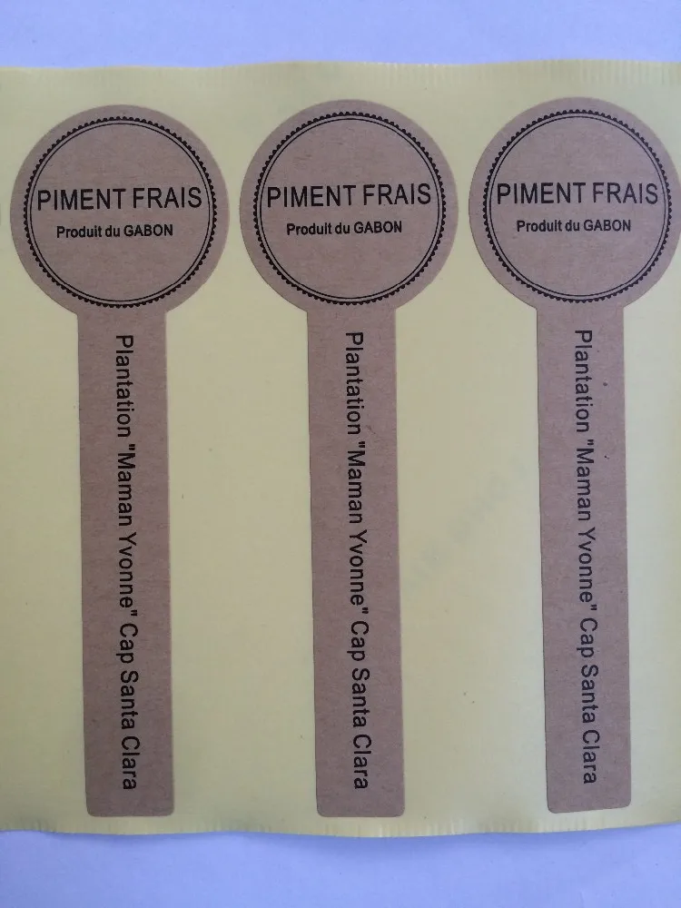 1000 шт. Бесплатная доставка этикетка продукта штампованная печать для леденцов