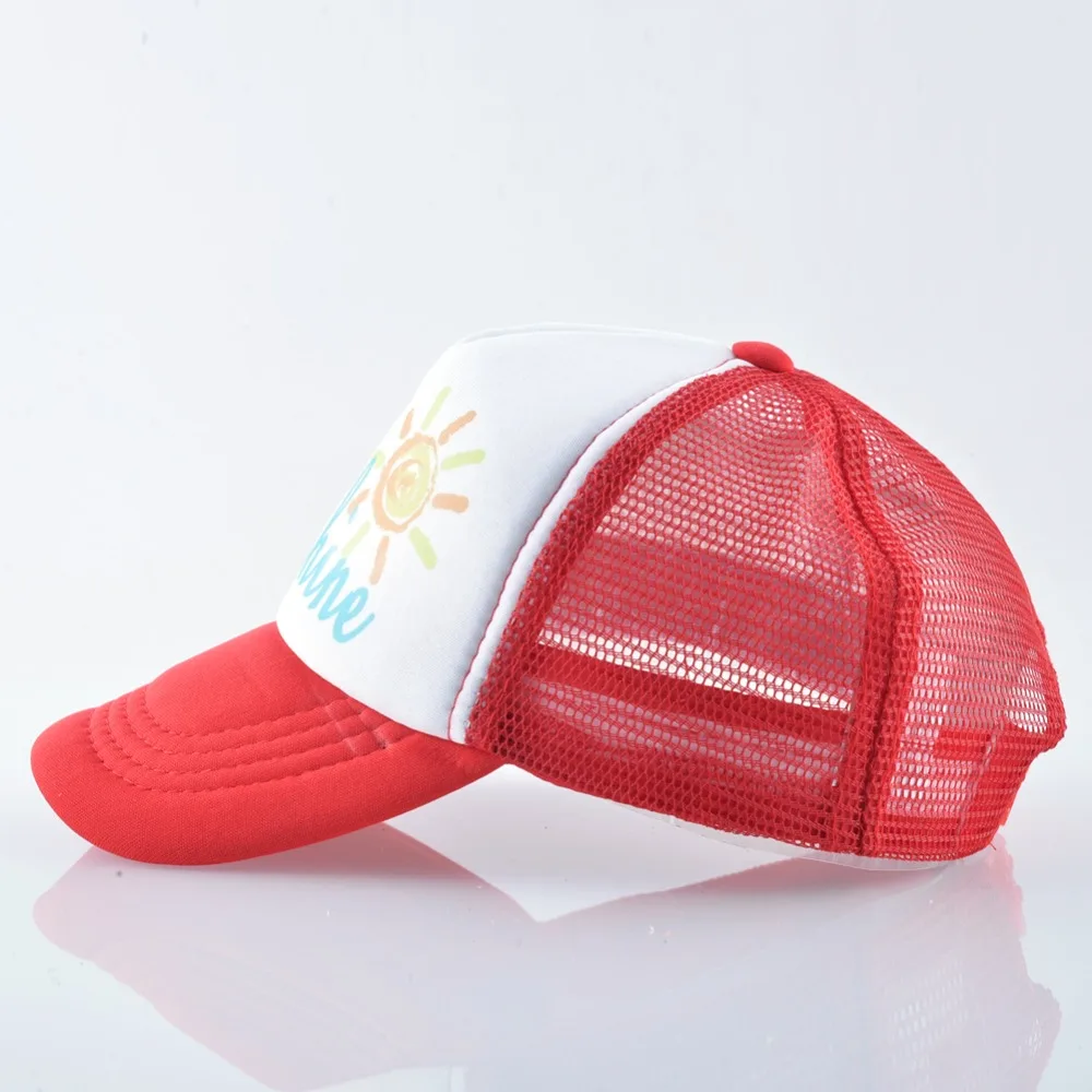 Детская Милая бейсболка из дышащей сетки с косточками летние шапки от солнца в