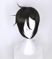 anime black butler kuroshitsuji sebastian michaelis short black wig heat resistance hair cosplay costume wigs wig cap