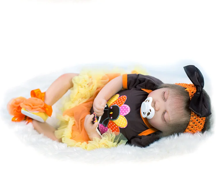 Кукольный домик реборн 54 см силиконовые куклы l.o.l игрушки bebe ailve Спящая девушка