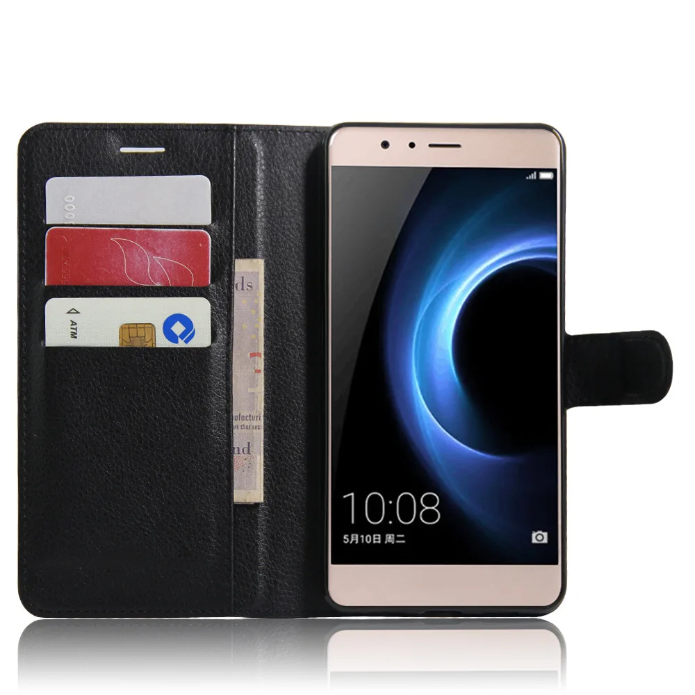 Для Huawei Honor V8 Case Обложка Мода PU Leather для С Подставкой Флип Бумажник Карты