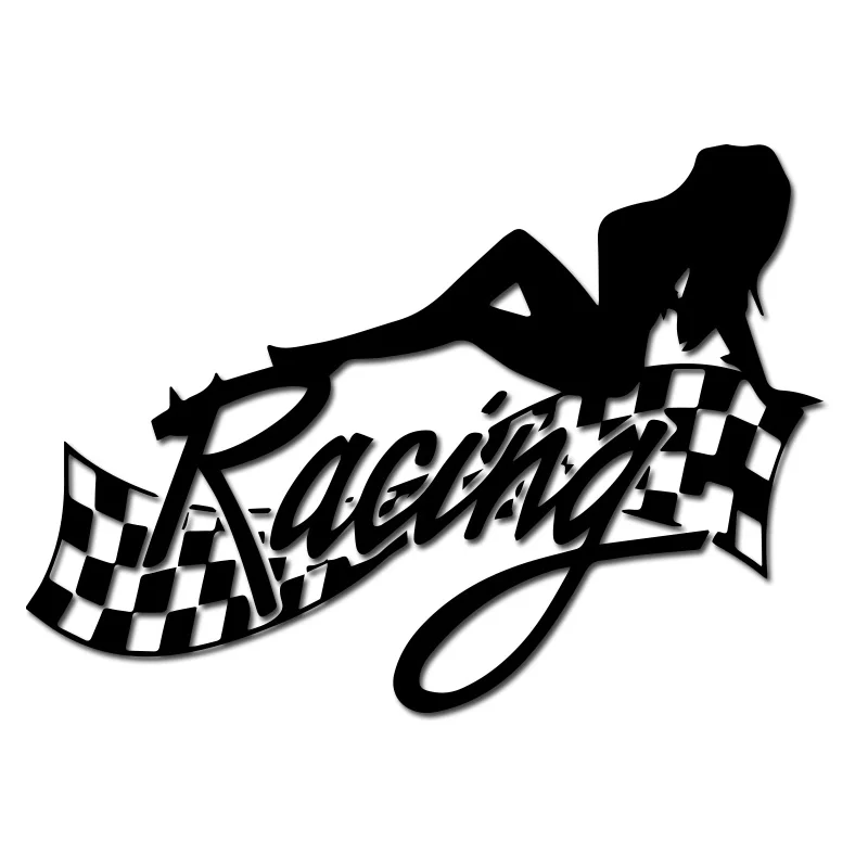 Сексуальная девушка гоночный дизайн автомобиля наклейки и модный автомобиль