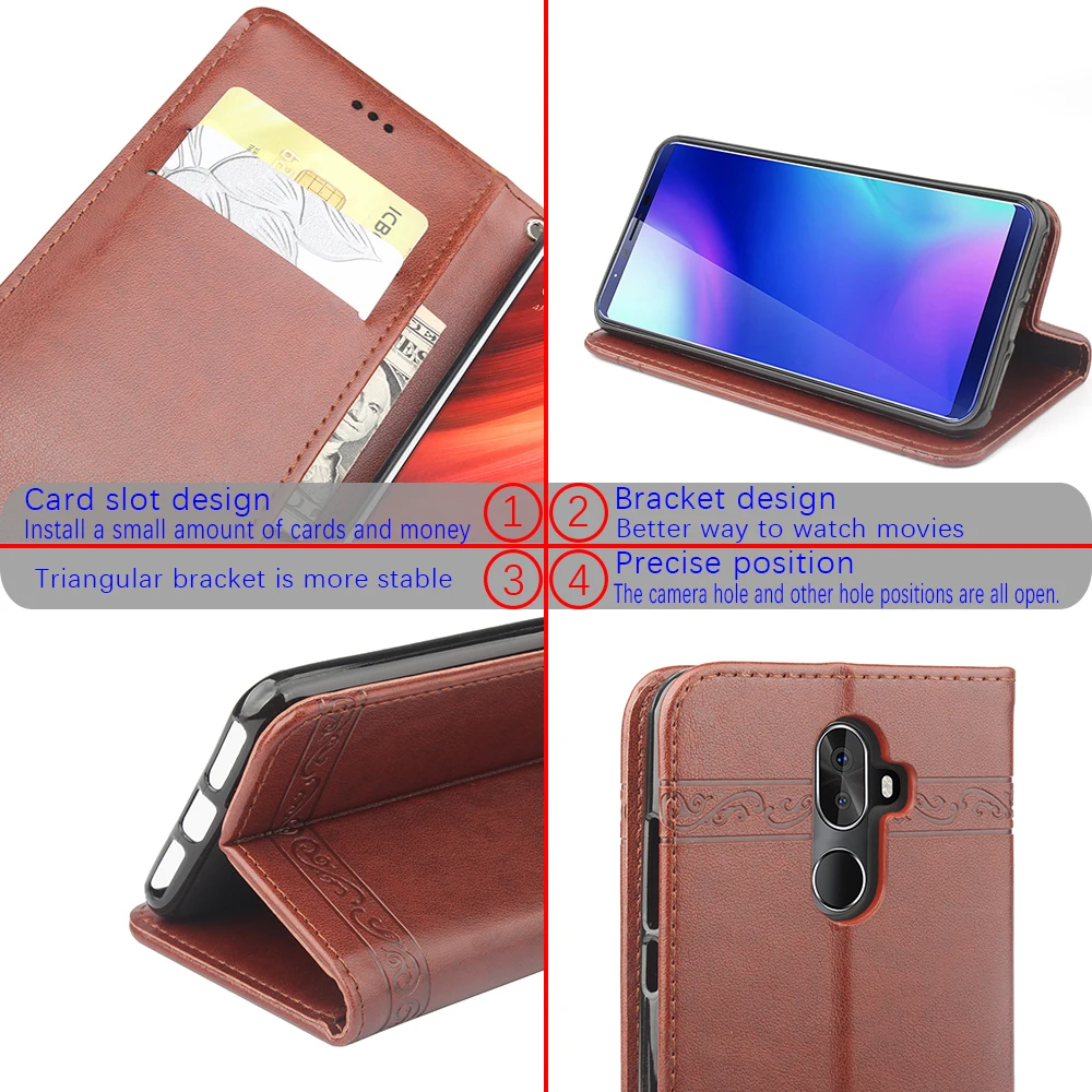 Чехол для Cubot X18 кожаный флип чехол на Plus Android 8 0 18:9 FHD 4 Гб 64 5 99 дюйма MT6750T смартфон 4000