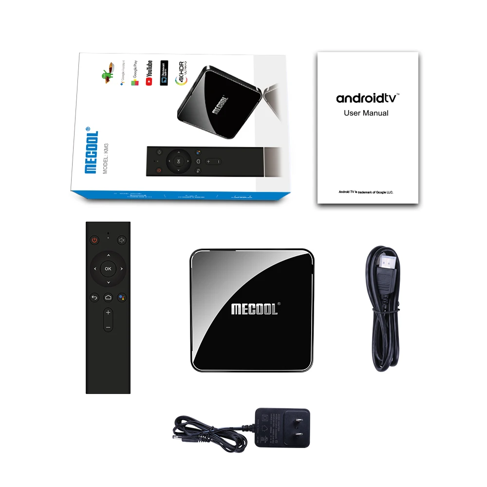 MECOOL 10PCS/LOT KM3 ATV Androidtv Google Certified Android 9.0 TV Box 4GB 64GB Amlogic S905X2 | Электроника