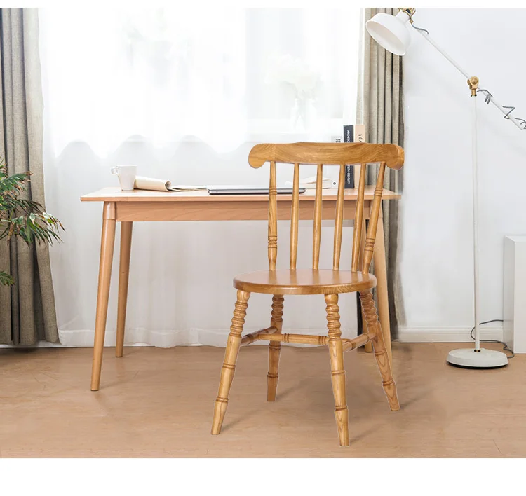 Обеденный стул из твердой древесины Американская Деревня ретро скандинавские