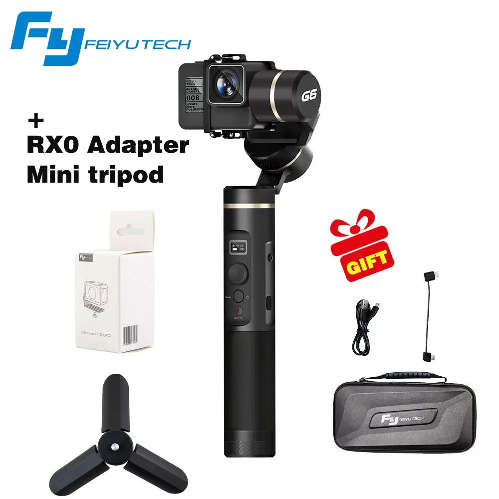 Option 5 FeiyuTech Feiyu G6 3 оси ручной карданный стабилизатор для экшн-камеры Gopro 6 5 4 RX0 xiaomi yi 4k Wifi синий зуб OLED экран - Цвет: Option 5