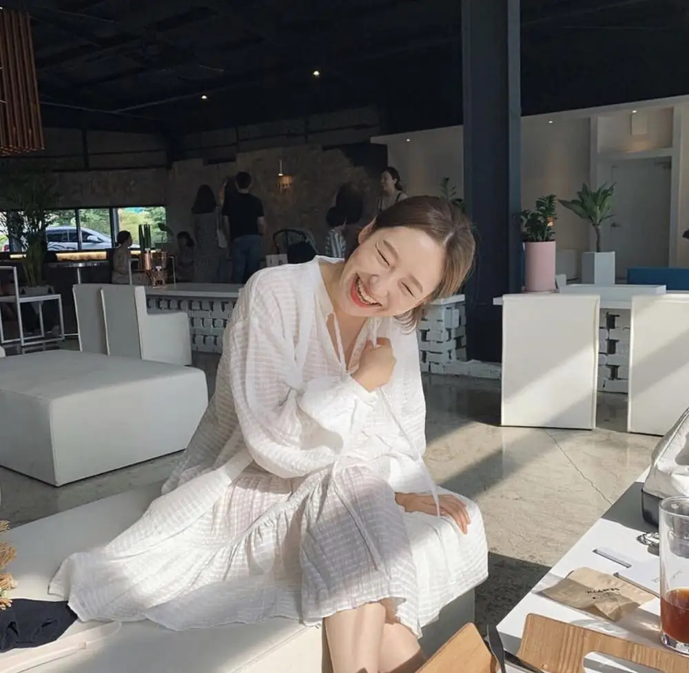 WHITNEY WANG летнее платье 2019 модное уличное корейское стильное милое негабаритное