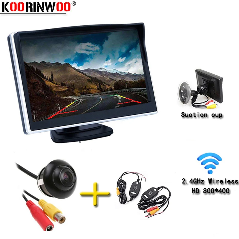 Koorinwoo умная универсальная камера заднего вида 360 HD 5 дюймов TFT ЖК монитор| |