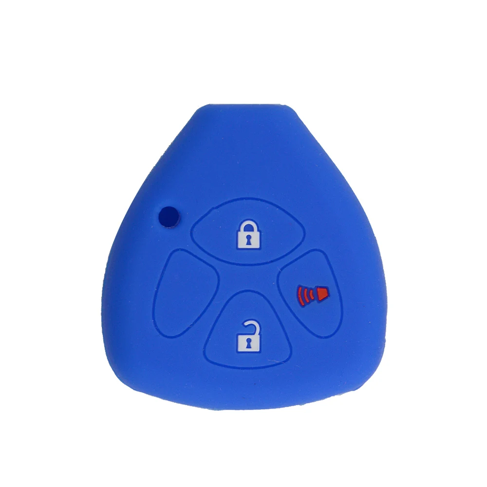 Цветной 3 кнопки мягкая кожа резиновый АВТО чехол для дистанционного ключа
