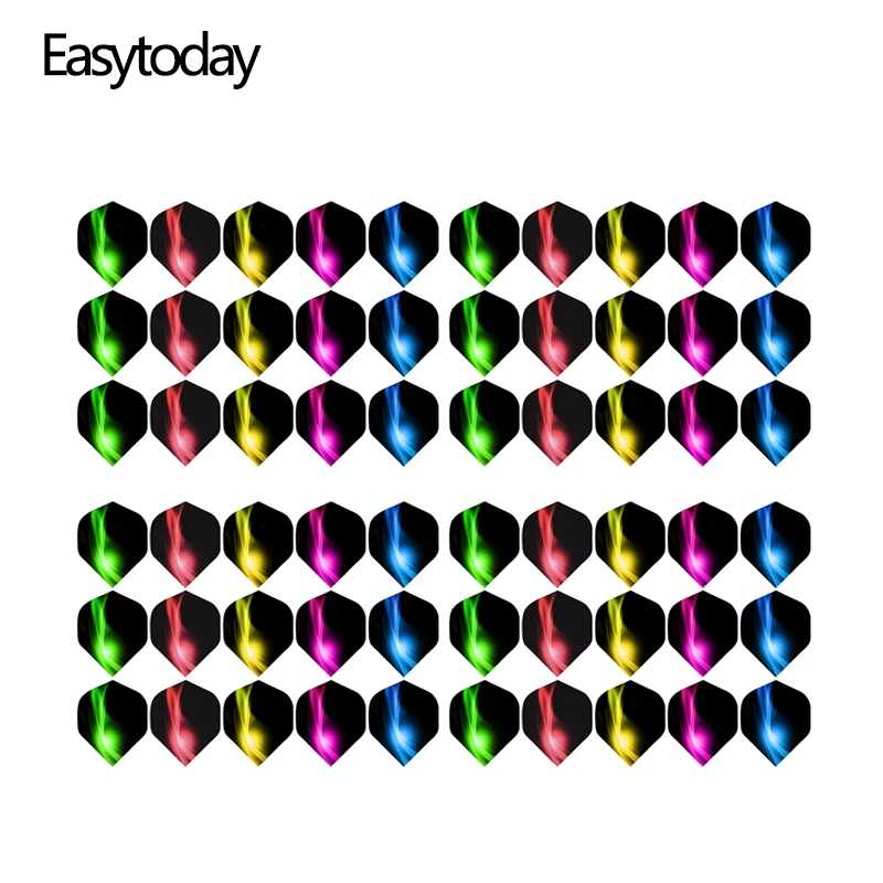 Easytoday 60 шт./компл. профессиональная Дротика s Аксессуары полеты пять цветов