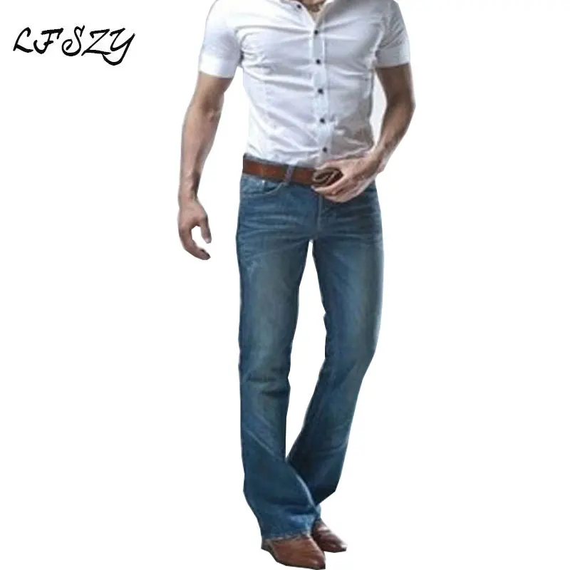 Весна 2020 новые мужские синие джинсы с микро рогом Modis Корейская версия облегающих