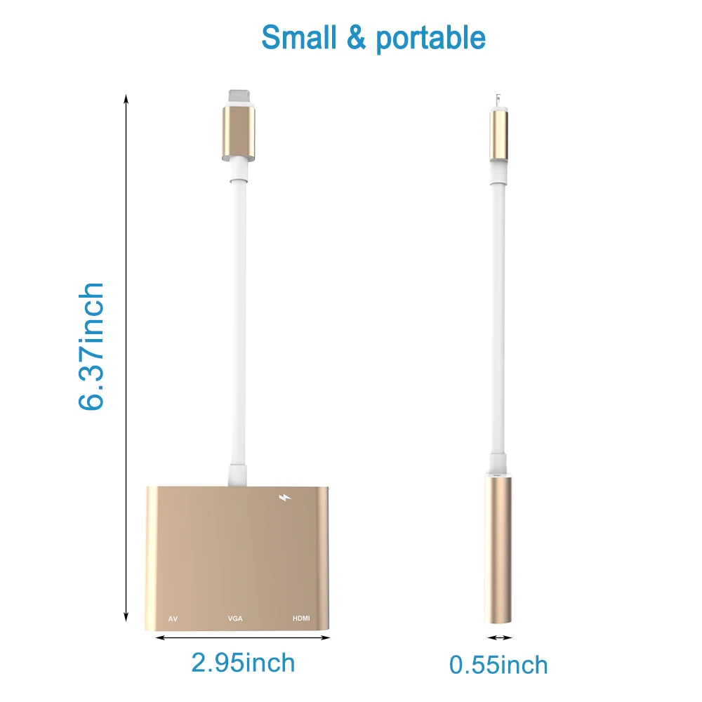 2019 Новый конвертер для Lightning HDMI VGA Jack аудио ТВ Кабель адаптер iPhone X XR XS Max 8 7 Plus 6 6S iPad